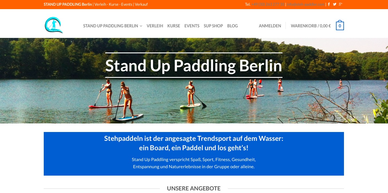 ᐅ Stand Up Paddling Berlin SUP Verleih/Events mit StehPaddler